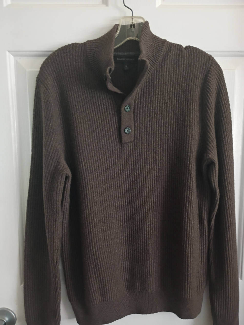 Banana Republic Men's Brown Ribbed  Pullover